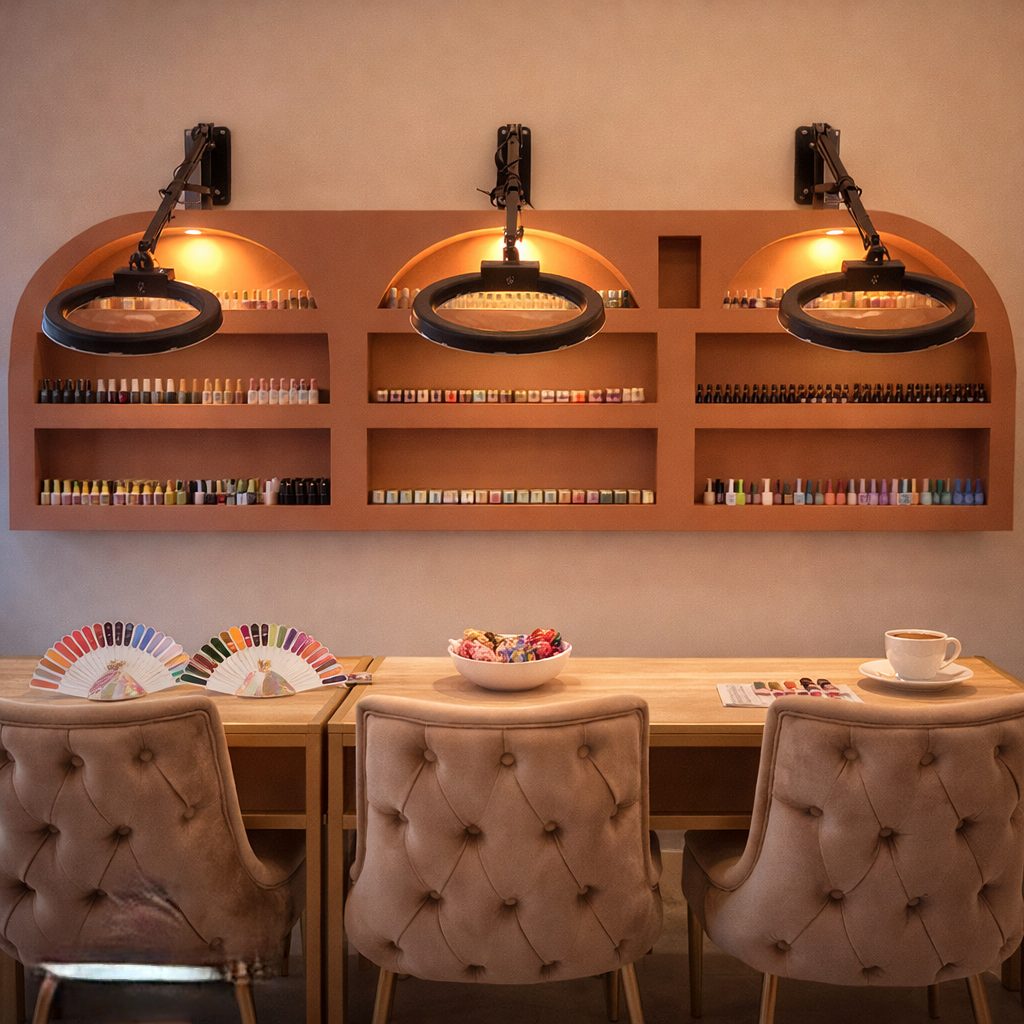 Le bar à ongles de l'institut SB Academy à Bagnolet, près de Paris